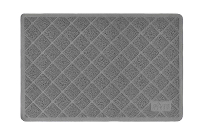  Gorilla Grip Thick Cat Litter Trapping Mat and Stainless Steel Dog  Bowls Set of 2, Cat Mat is 35x23 Inch, Stainless Steel Dog Bowls Hold 2  Cups, Both in Gray Color